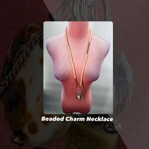 EUC Beaded Charm Necklace